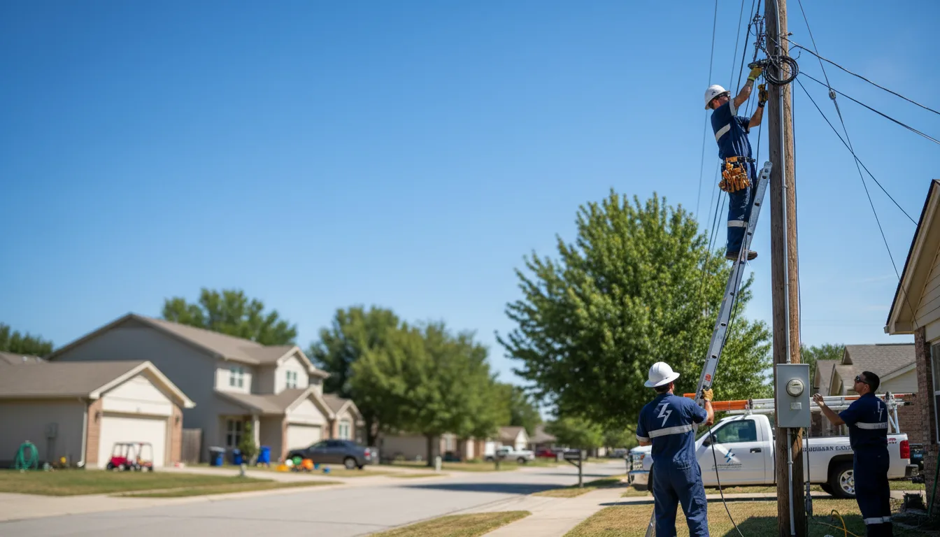Residential electrician providing installation services in Lehigh, KS